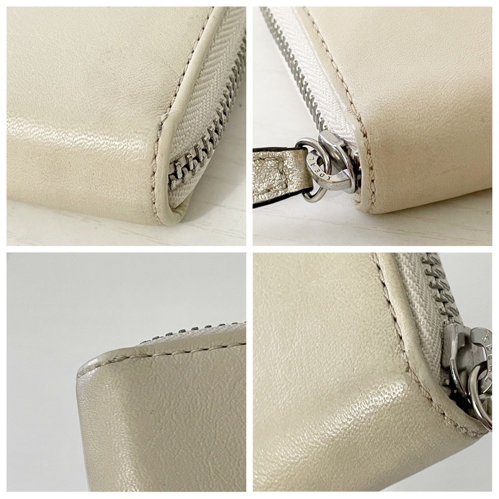 Coach off white and silver leather long zip wallet - Picture 5 of 11